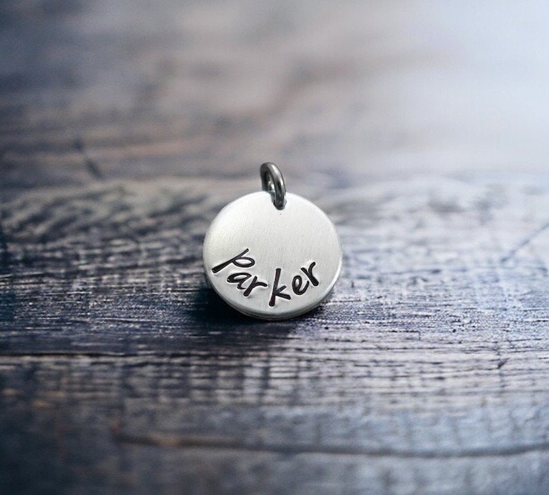 Add On Personalized Name Disc, Tag, Dog Bone Charm image 3