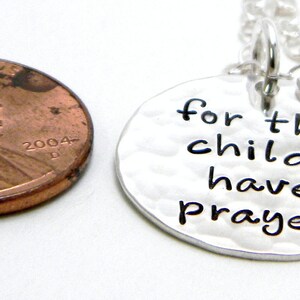 For this Child I have Prayed Personalized sterling silver hand stamped necklace image 4