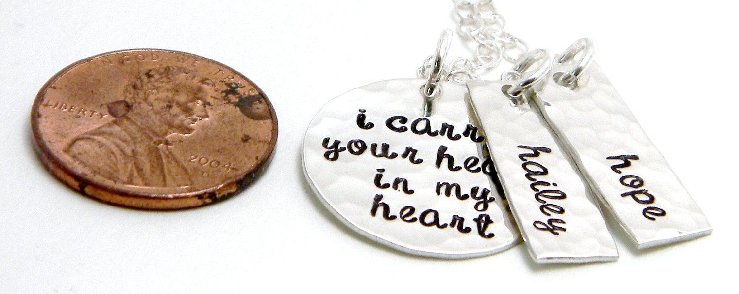I Carry Your Heart in My Heart Personalized Necklace Hand | Etsy