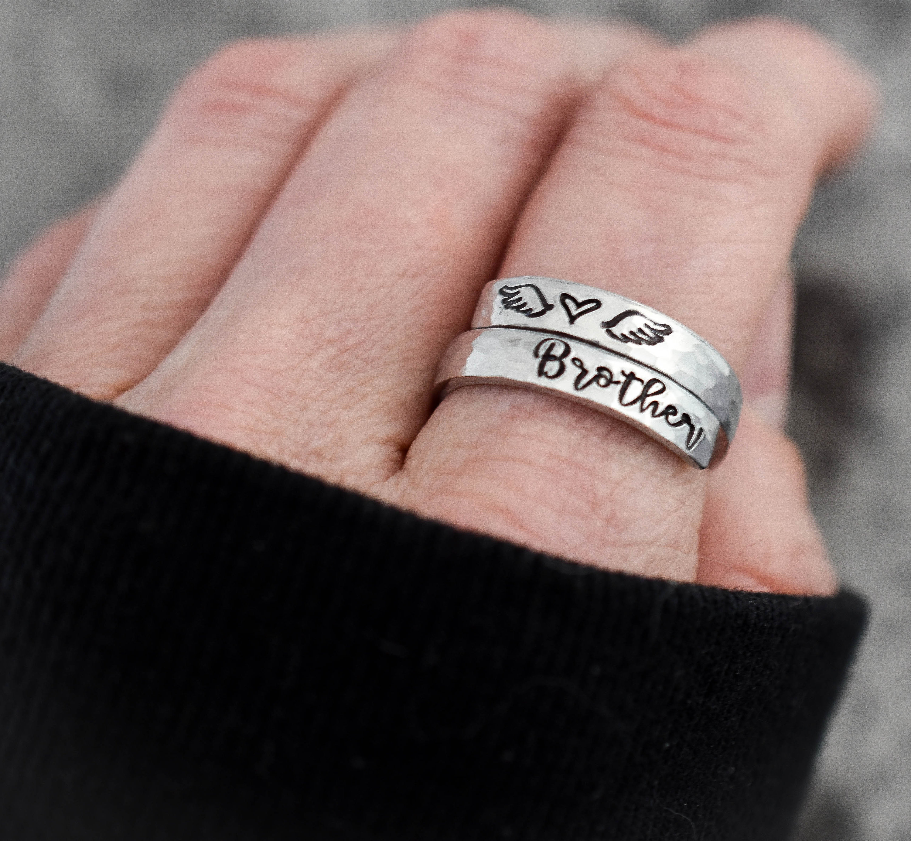 Friends By Heart / Sisters By Soul - Hand Stamped Spiral Rings Set, Shiny  Aluminum Rings, Friendshi on Luulla