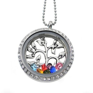 Family Tree of Life Floating Locket -  Personalized Memory Locket