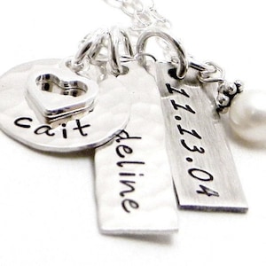 Gepersonaliseerde mom ketting-hand gestempeld sieraden-sterling zilver