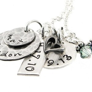 Personalized Necklace - Hand Stamped Mommy Necklace