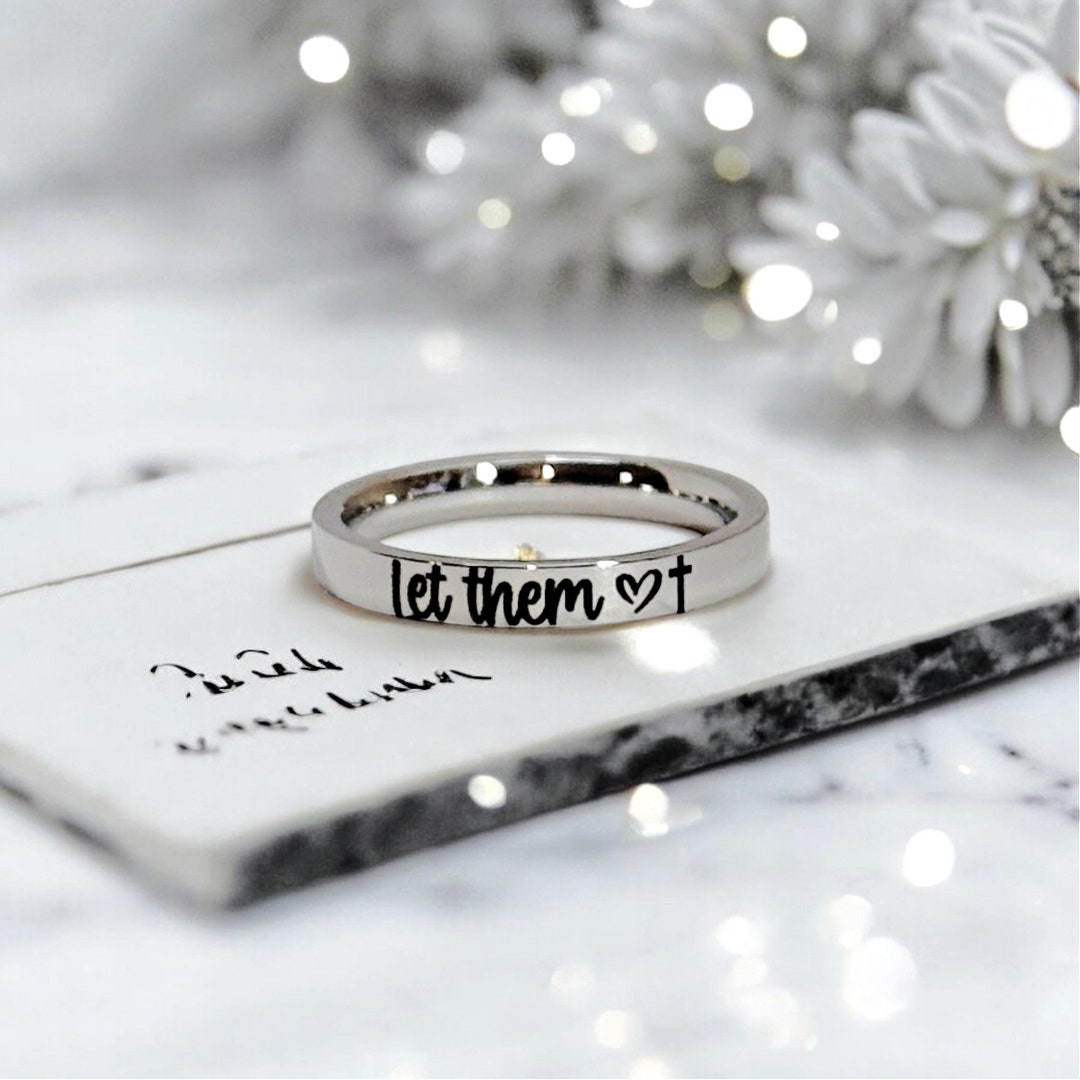 Ring Motivation Let Them Ring, Self Care, Empowerment Gift, Motivational Jewelry ...