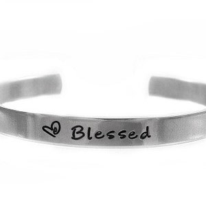 Personalized Cuff - Aluminum Cuff Bracelet - Hand Stamped Jewelry