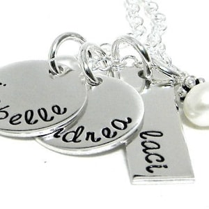 My Blessings - Personalized sterling silver hand stamped necklace
