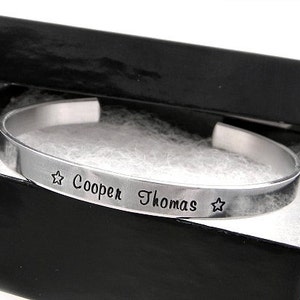 Personalized Cuff - Aluminum Cuff Bracelet - Hand Stamped Jewelry