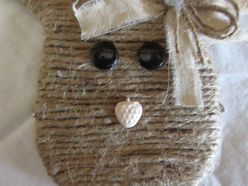 Jute wrapped Bunny Head Bowl Filler