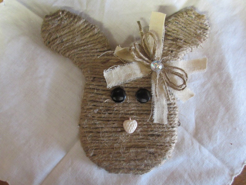 Jute wrapped Bunny Head Bowl Filler