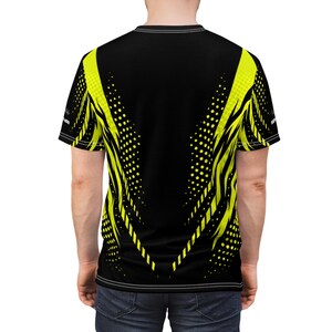 Camiseta SeaDoo RXTX X-Team Cyber Racing Dri Fit con estampado integral verde manta y negro imagen 11