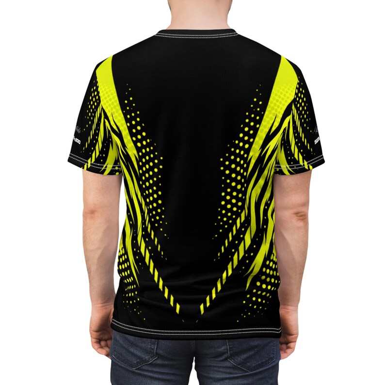 Camiseta SeaDoo RXTX X-Team Cyber Racing Dri Fit con estampado integral verde manta y negro imagen 11