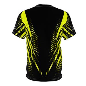 Camiseta SeaDoo RXTX X-Team Cyber Racing Dri Fit con estampado integral verde manta y negro imagen 5