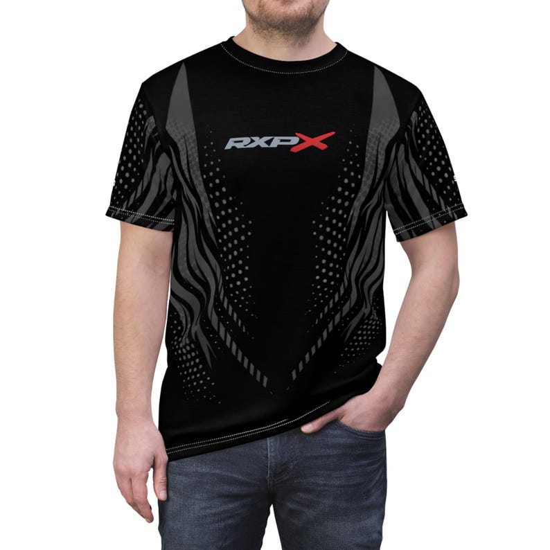 SeaDoo RXPX X-Team Cyber Racing Dri Fit Tee Grey & Black All-Over Print image 9