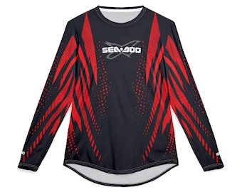 Men's SeaDoo X-Team Performance UPF Protection UV Long Sleeve Shirt Red