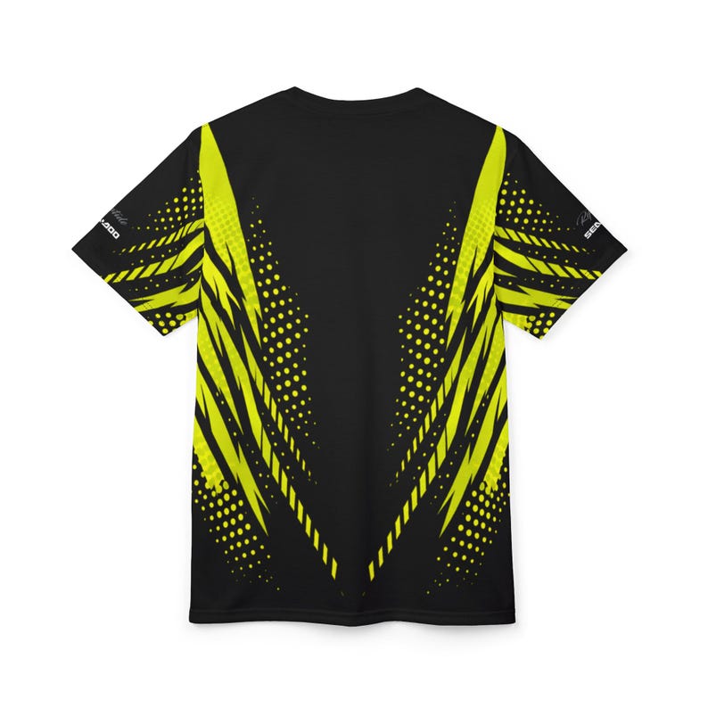 Camiseta SeaDoo RXTX X-Team Cyber Racing Dri Fit con estampado integral verde manta y negro imagen 8