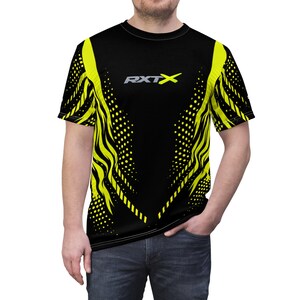 Camiseta SeaDoo RXTX X-Team Cyber Racing Dri Fit con estampado integral verde manta y negro imagen 9