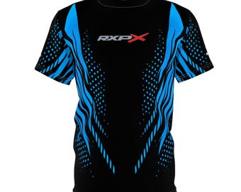 SeaDoo RXPX X-Team Cyber Racing Dri Fit Tee Gulfstream Blue & Black All-Over Print
