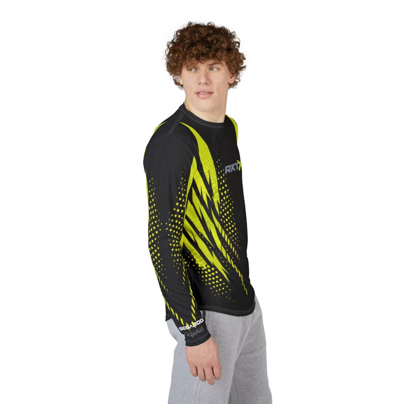 Camisa de manga larga SeaDoo RXTX X-Team Performance con protección UV y FPS para hombre, color verde manta imagen 6