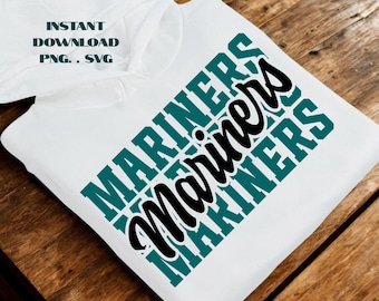 Mariners Baseball SVG PNG: TypographyFan Digital File (Instant Download)