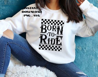 Logo Born To Ride PNG SVG – Koszulka sublimacyjna do pobrania cyfrowego