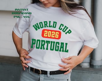 World Cup Soccer Design: Portugal Football 2026 PNG SVG File (Digital Download)