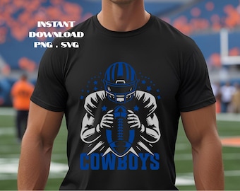 Logo gwiazdy drużyny Cowboys: plik do cięcia Dallas Football PNG SVG, sublimacja gadżetów dla fanów