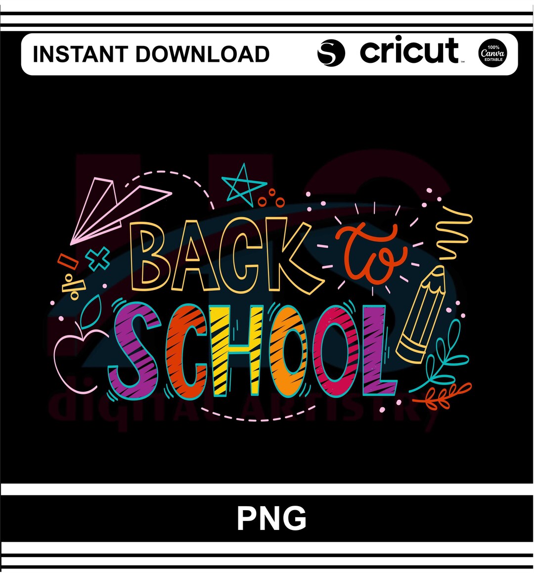 Back to School Doodle PNG: Teacher Digital Art, Classroom Decor ...