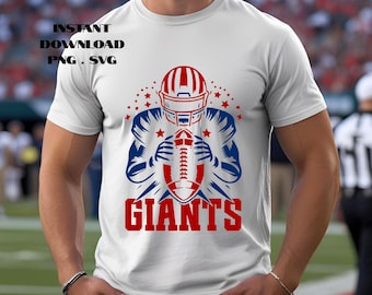 Logo gigantycznego zawodnika: plik do cięcia PNG SVG dla drużyny futbolowej New York