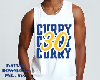 Curry 30 PNG & SVG, T-Shirt Sublimation, Basketball Fan Art (Digital Download)