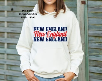 Piłka nożna New England PNG SVG: Cyfrowy plik do sublimacji na koszulce