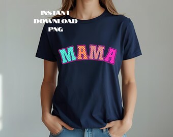 MAMA PNG  Retro Checker  Design, Trendy Mom Shirt Design