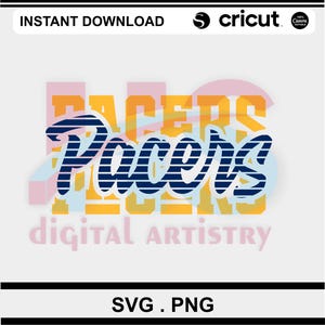 PNG de basket-ball Pacers | T-shirt de basket-ball Pacers sublimation de fichier numérique | T-shirt de basket-ball Pacers | Logo de basket-ball des Pacers