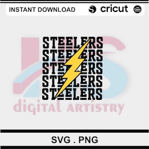 Steelers Football PNG |Steelers T-Shirt Sublimation Digital File Download|Steelers Flash Game Day SVG | Cricut Designs | Steelers Gold Black