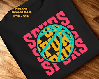 Spurs Basketball PNG: & SVG  T-Shirt Sublimation Typography Fan Art Design (Digital Download)