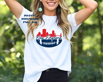 Piłka nożna New England PNG SVG: Cyfrowy plik do sublimacji na koszulce