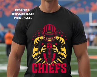 Logo gwiazdy drużyny Chiefs: plik do cięcia PNG SVG dla drużyny futbolowej Kansas City