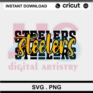 Steelers Stars Football PNG | Steelers Stars Heart T-shirt sublimatie digitaal bestand downloaden | Steelers Stars zwart goud| Steelers-sterrenlogo