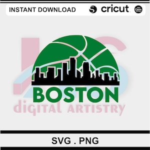 Logotipo del horizonte de Boston (PNG)/Camiseta de baloncesto de Boston (descarga de archivo digital por sublimación)/Camiseta de baloncesto de Boston/Logotipo del horizonte de Boston
