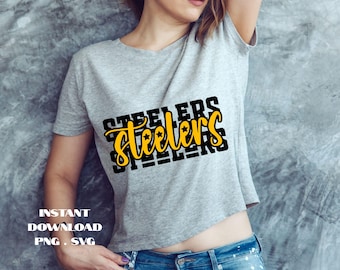 Steelers Stars Football PNG: T-Shirt Sublimation Design (Digital Download)