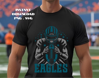 Logo gwiazdy Eagles SVG PNG: Sublimacja drużyny futbolowej Philadelphia (pobieranie cyfrowe), fani Bird Gang Gaer