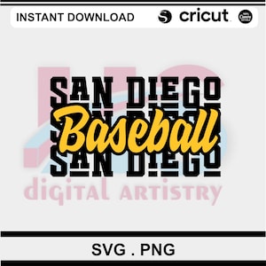 San Diego Baseball PNG |San Diego Baseball T-Shirt Sublimation Digital File Download |San Diego Baseball Shirt | San Diego Logo | San Diego
