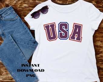 USA Retro Checkered PNG : T-Shirt Sublimation Cut File (Digital Download)