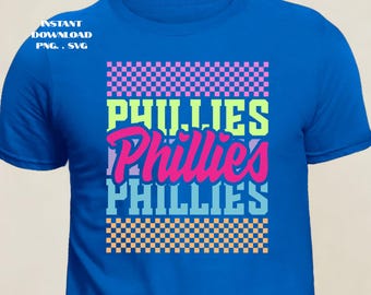 Phillies BaseballPNG & SVG: Typography Script Fan Art Shirt Design (Digital Download)