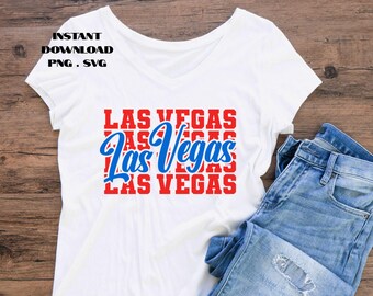 Las Vegas Typography PNG i SVG: Plik do cięcia sublimacyjnego (pobranie cyfrowe)