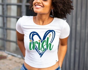 Irlandzkie serce piłkarskie PNG SVG: Cyfrowy plik do sublimacji na koszulce (natychmiastowe pobranie)