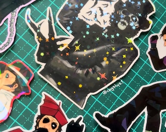 Skeleton Cardinal Stickers