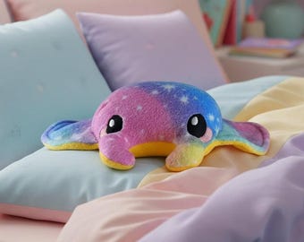 Galaxy Manta Ray Plush – Handmade Cosmic Sea Friend
