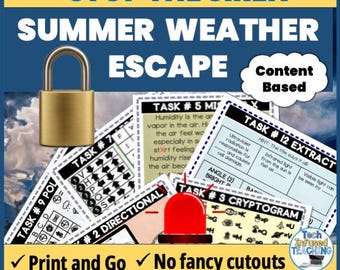 Jeu de Puzzles Escape Game | Sous-activité | Préados et adolescents (météo estivale) | 12 casse-tête