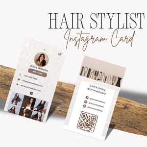 Sjabloon voor visitekaartjes kapper bewerkbaar canvas modern kaartontwerp Sjabloon voor gepersonaliseerde kapper Contactgegevens Schoonheid visitekaartjes