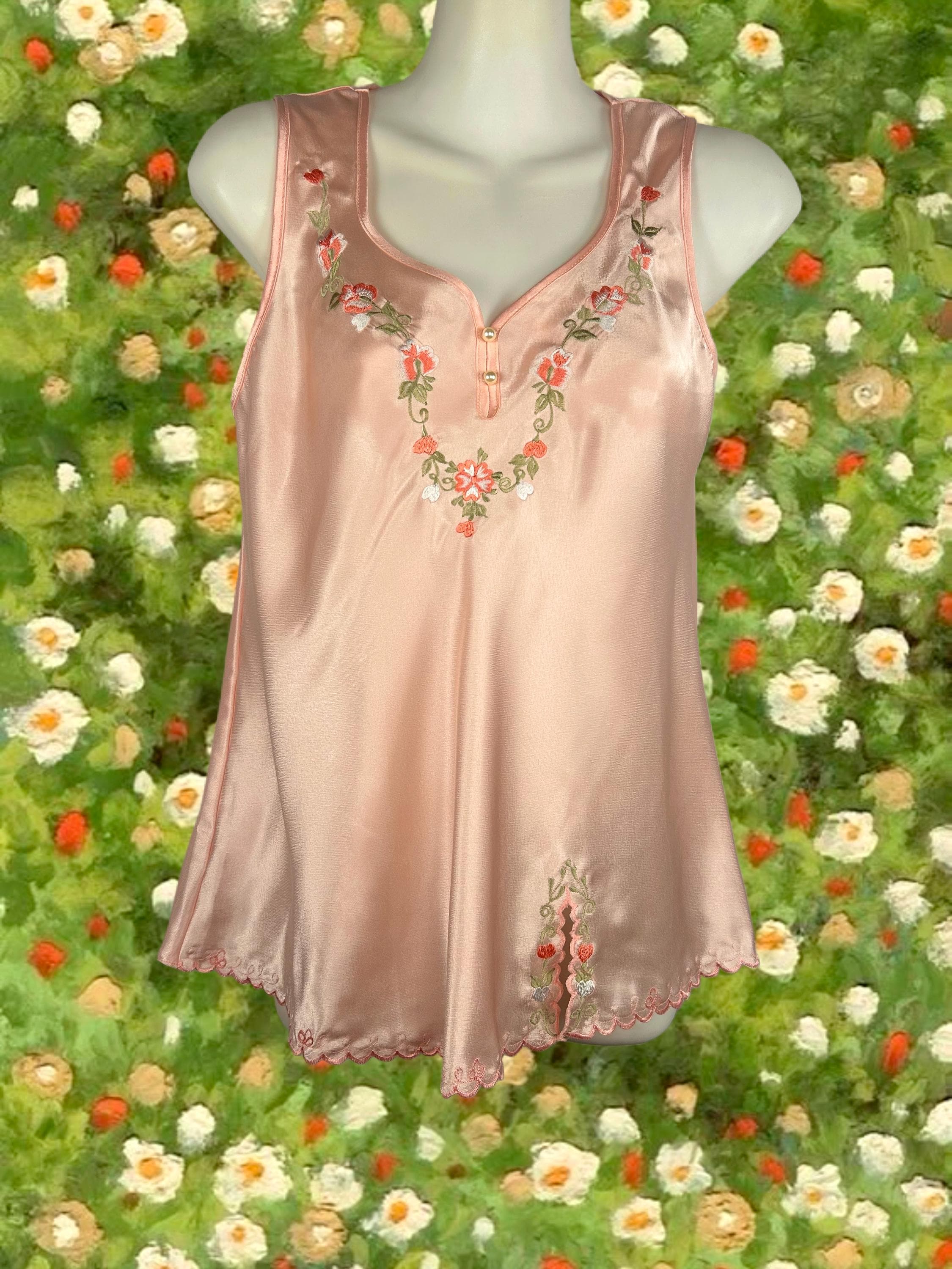 Pink Satin Cami Top - Etsy